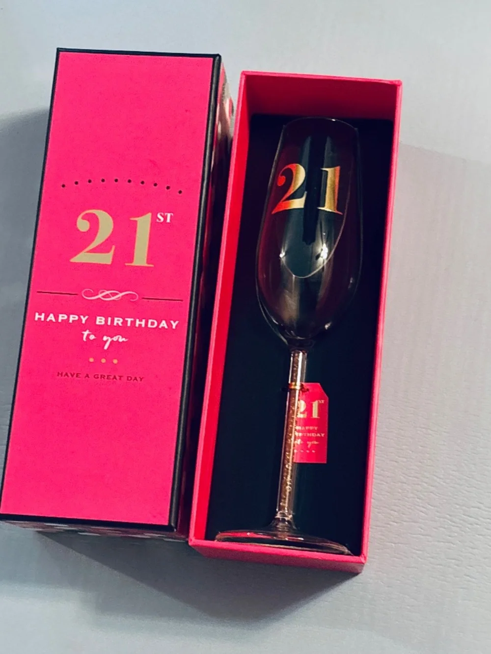 Century House 21ST Birthday Champagne Flute in Gift Box